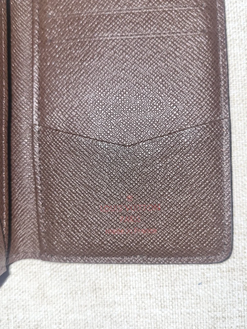 Louis Vuitton Damier Ebene Brown Canvas Pocket Organizer